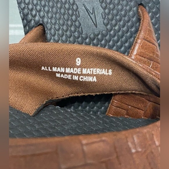 Speedo Womens Size 9 Brown Black 2” Heel Flip Flop Thong Sandals Slide Slip on - Picture 8 of 8